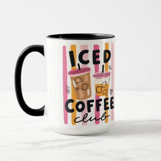 Süße rosa Kaffeetassen Sommer-Kaffee-Design (Links)