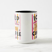 Süße rosa Kaffeetassen Sommer-Kaffee-Design (Zentrum)