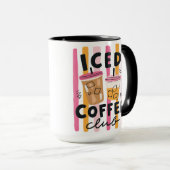 Süße rosa Kaffeetassen Sommer-Kaffee-Design (VorderseiteRechts)