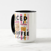 Süße rosa Kaffeetassen Sommer-Kaffee-Design (Vorderseite Links)