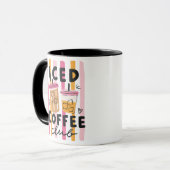 Süße rosa Kaffeetassen Sommer-Kaffee-Design (Vorderseite Links)