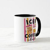 Süße rosa Kaffeetassen Sommer-Kaffee-Design (VorderseiteRechts)