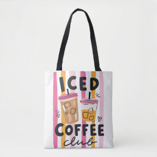 Süße rosa Kaffeetassen Sommer-Kaffeedesign Tasche