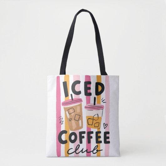 Süße rosa Kaffeetassen Sommer-Kaffeedesign Tasche (Vorderseite)