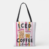 Süße rosa Kaffeetassen Sommer-Kaffeedesign Tasche (Rückseite)