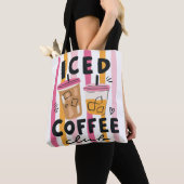 Süße rosa Kaffeetassen Sommer-Kaffeedesign Tasche (Von Nahem)