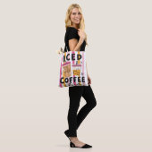 Süße rosa Kaffeetassen Sommer-Kaffeedesign Tasche (Am Model)