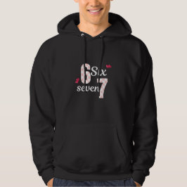 Süße rosa karierte Zahlen 6 & 7 Hoodie