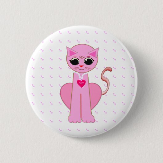 SÜßE ROSA KATZE BUTTON (Vorderseite)