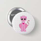SÜßE ROSA KATZE BUTTON (Vorne & Hinten)