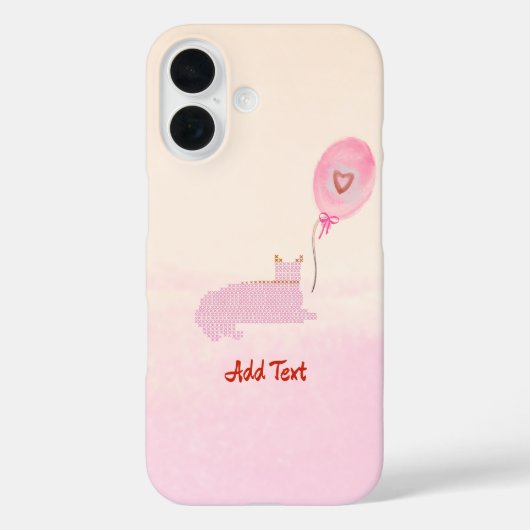 Süße rosa Katze Case-Mate iPhone Hülle (Rückseite)