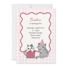 Süße rosa Katze Kindergeburtstagsparty