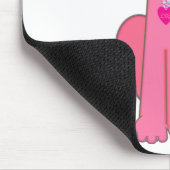 Süße rosa Katze Mousepad (Ecke)