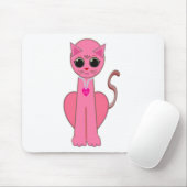 Süße rosa Katze Mousepad (Mit Mouse)