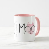 Süße rosa Katze Mutter Muttertag Personalisiert Tasse (VorderseiteRechts)