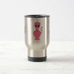 Süße rosa Katze Reisebecher