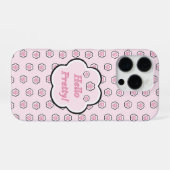 Süße rosa Katzenpfote Hallo Hübsche iPhone Hülle (Rückseite (Horizontal))