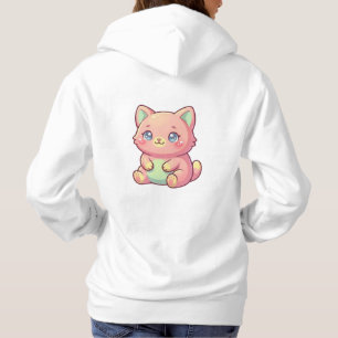 Süße rosa Kawaii-Kätzchen-Grafiken - Pastell-Kitty Hoodie