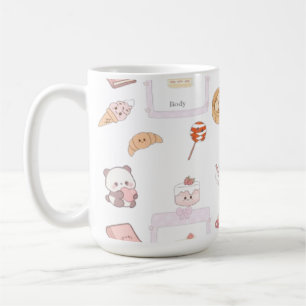 Süße rosa Kawaii Süßigkeiten Dessert Design Kaffeetasse