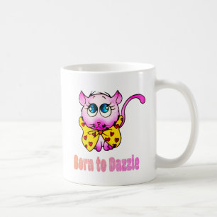 Süße rosa Kitty - Geboren, um die Kunst zu blenden Kaffeetasse