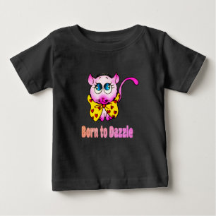 Süße rosa Kitty - Geboren, um Kunst zu blenden Baby T-shirt