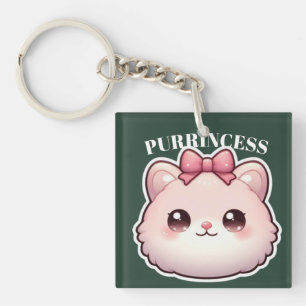 Süße Rosa-Kitty-Schleifen-Gestaltung Prinzessin Schlüsselanhänger