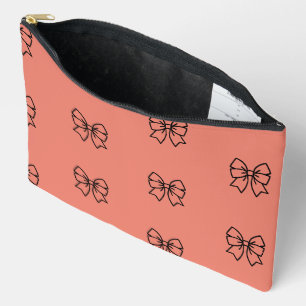 Süße Rosa Koketten-Schleifen-Muster-Bleistift-Etui Zubehörtasche