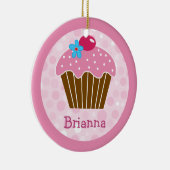 Süße rosa Kuchen-Verzierung Keramik Ornament (Rechts)