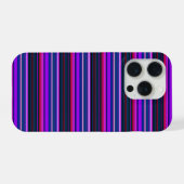 Süße rosa lila Streifen iPhone Hülle (Rückseite (Horizontal))