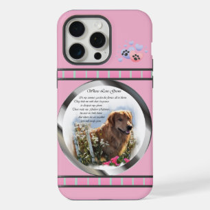 Süße rosa moderne Golden Retriever-Hund-Kunst iPhone 15 Pro Max Hülle