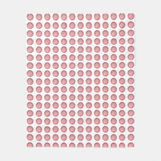 Süße rosa Nähknöpfe Muster Weiß Fleecedecke (Vorderseite)