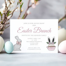 Süße rosa Ostern Brunch Eierjagd