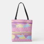 Süße rosa Pastell-Liebe Canvas-Tasche Tasche (Rückseite)