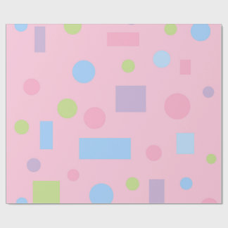 Süße rosa Pastell-Tupfen-Geburtstags-Verpackungspa Geschenkpapier