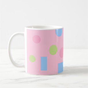 Süße rosa Pastell-Tupfen-Geburtstags-Verpackungspa Kaffeetasse
