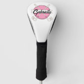 Süße rosa personalisierte Golfschläger Monogramm  Golf Headcover (Vorderseite)