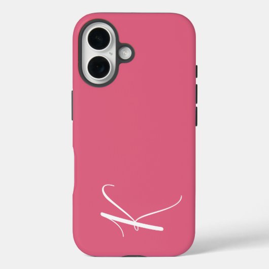 Süße rosa personalisierte Initiale Case-Mate iPhone Hülle (Rückseite)