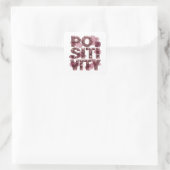 Süße rosa POSITIVITÄT Aufkleber Kunst (Tasche)