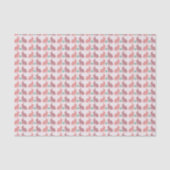 Süße rosa Punkte-Hasen-Muster Seidenpapier (Vorderseite)