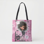 Süße rosa Puppe Collage Ästhetik-Tasche Tasche (Vorderseite)