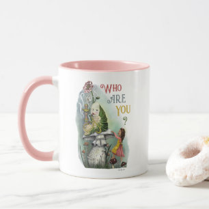 Süße rosa Raupe in Alice im Wunderland Kunst Tasse