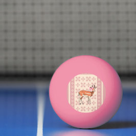 Süße rosa Reh-muster Weihnachten Tischtennisball
