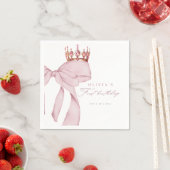 Süße rosa Schleife 1. Geburtstag Serviette (Beispiel)