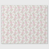 Süße rosa Schleife Blumen Coquette Geschenkpapier (Flach)