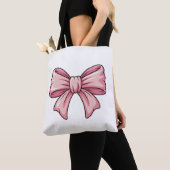Süße rosa Schleife Coquette Ästhetik Canvas-Tasche Tasche (Von Nahem)