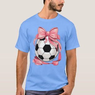 Süße rosa Schleife Coquette Ball Fußball Mädchen Ä T-Shirt