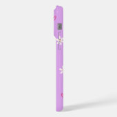 Süße rosa Schleife Gänseblümchen Muster iPhone 15 Hülle (Linke Seite)