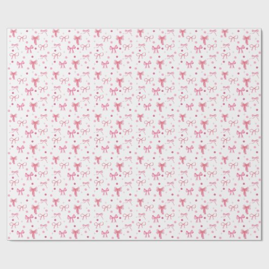 Süße rosa Schleife Geschenkpapier (Flach)
