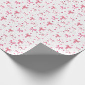 Süße rosa Schleife Geschenkpapier (Ecke)