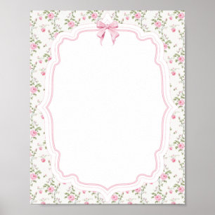 Süße Rosa Schleife Love Shack Baby Shower Mom-osa Poster